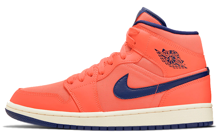 Jordan 1 Mid Turf Orange Blue Void Womens