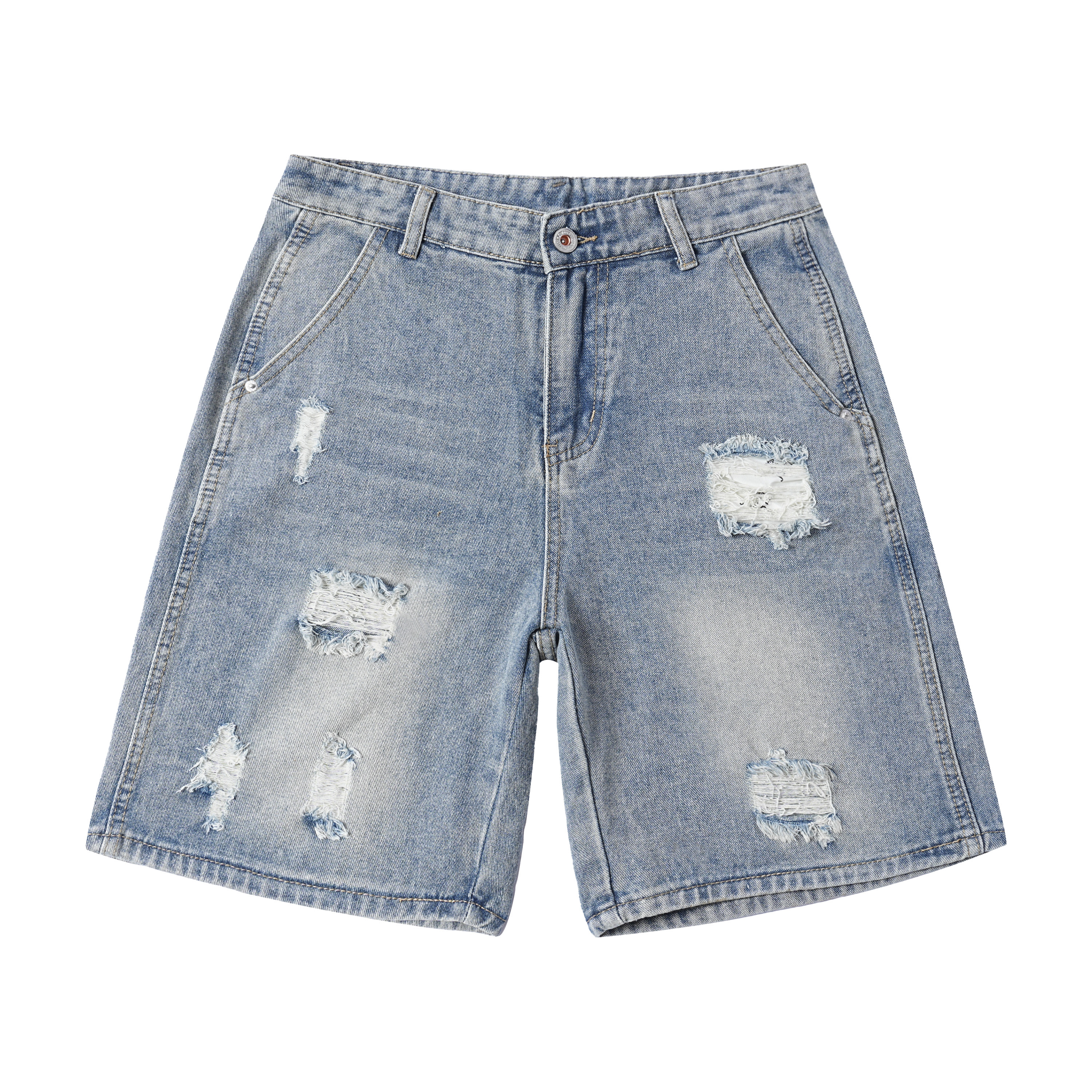 FUERZA Denim Shorts Unisex Light Blue